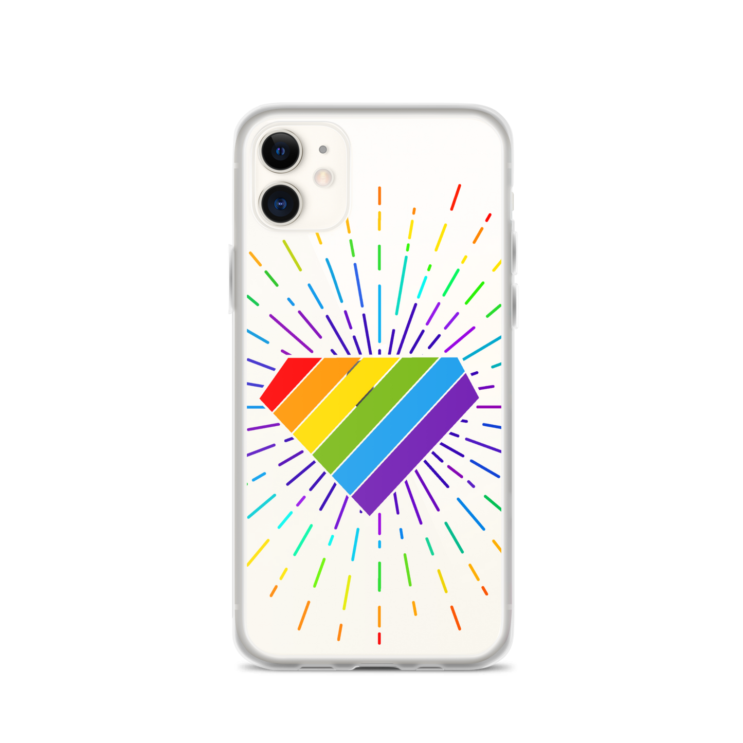 Ruby Pride Burst Clear Case for iPhone