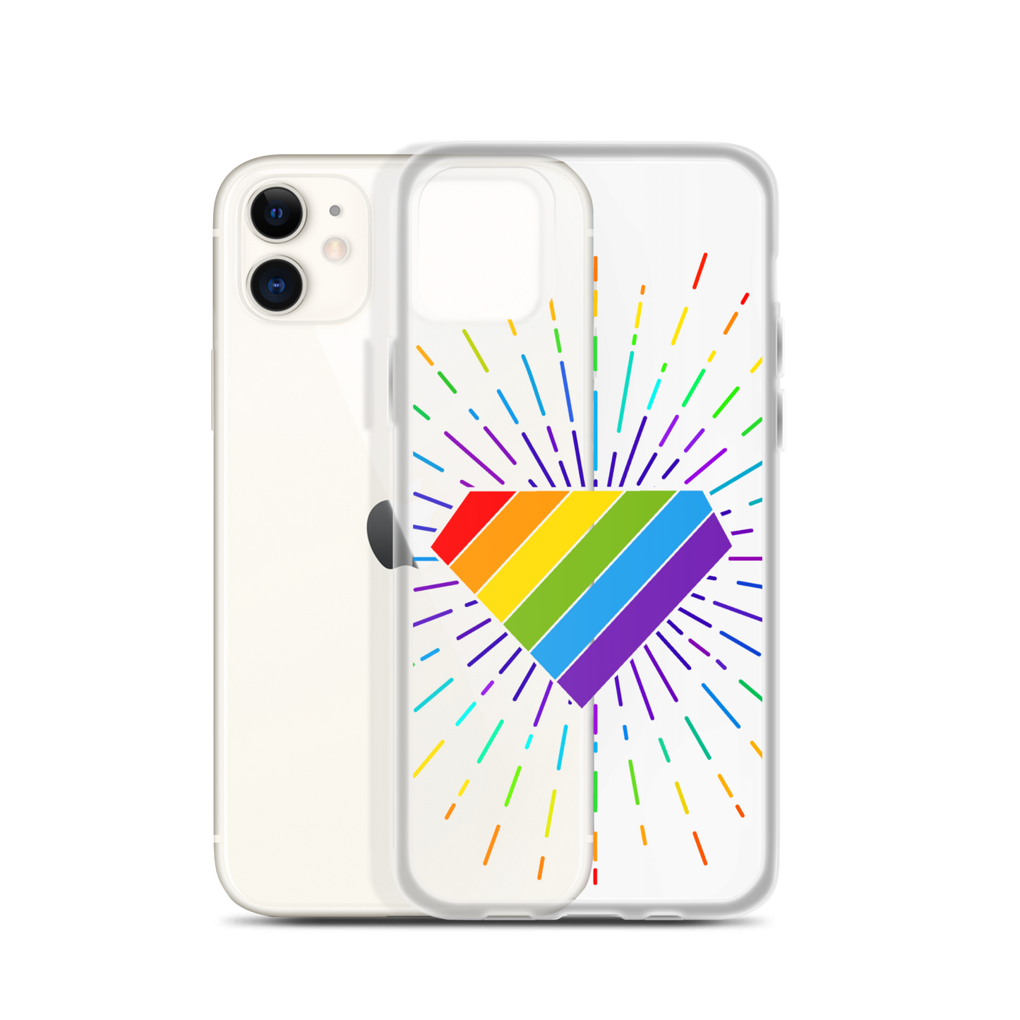 Ruby Pride Burst Clear Case for iPhone