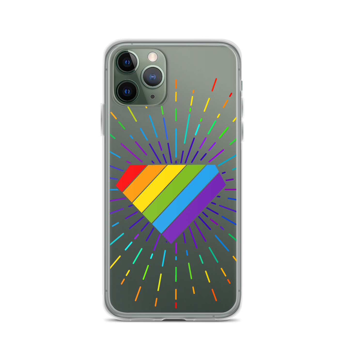 Ruby Pride Burst Clear Case for iPhone