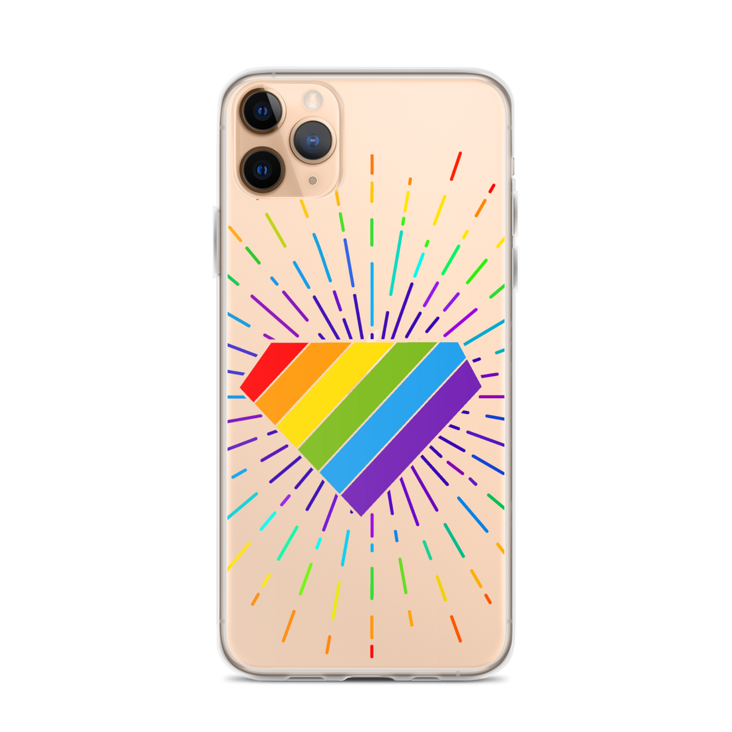 Ruby Pride Burst Clear Case for iPhone