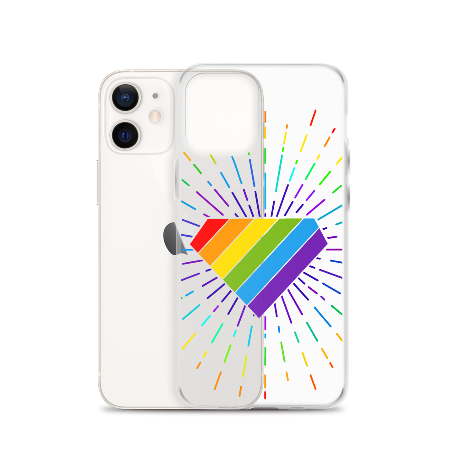 Ruby Pride Burst Clear Case for iPhone