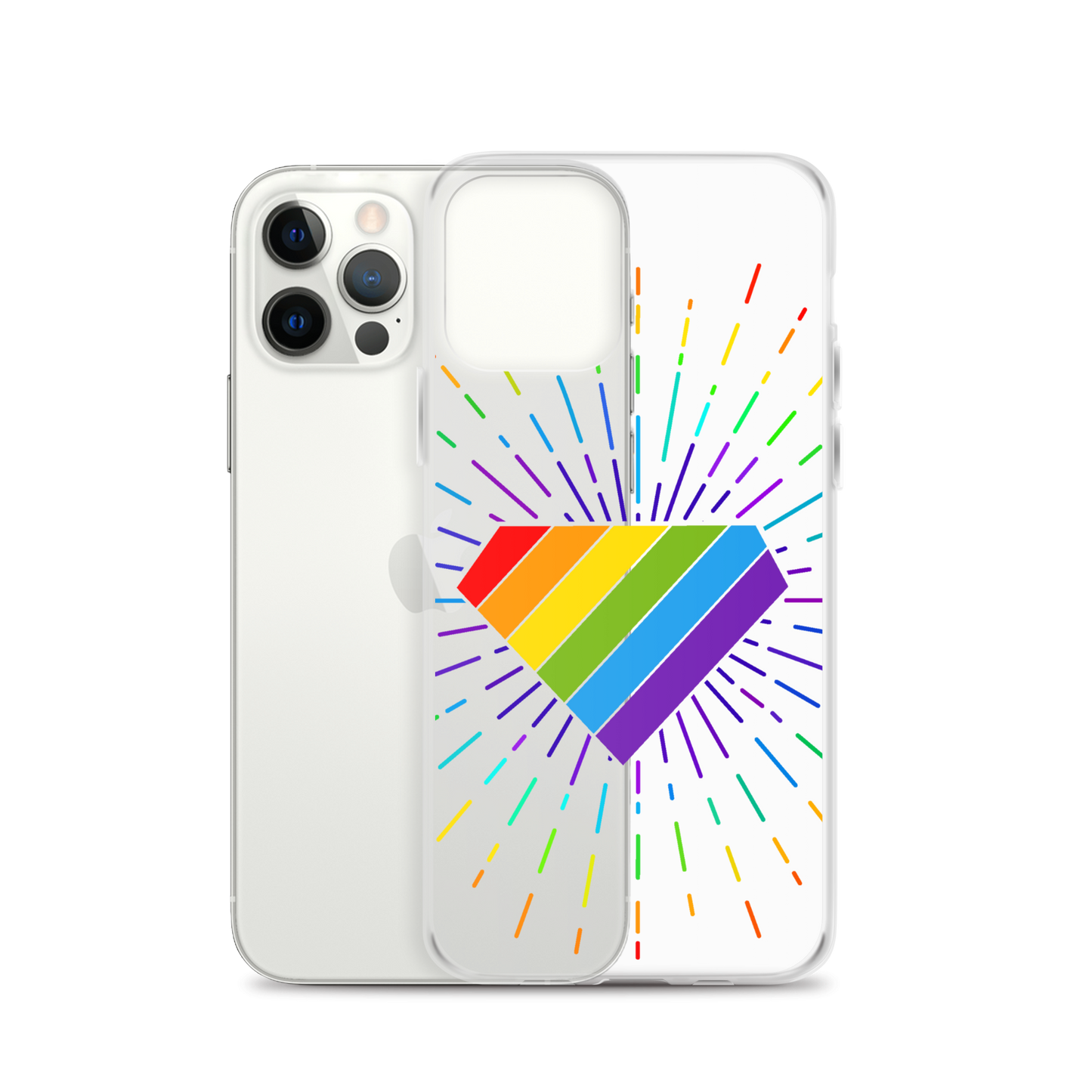 Ruby Pride Burst Clear Case for iPhone