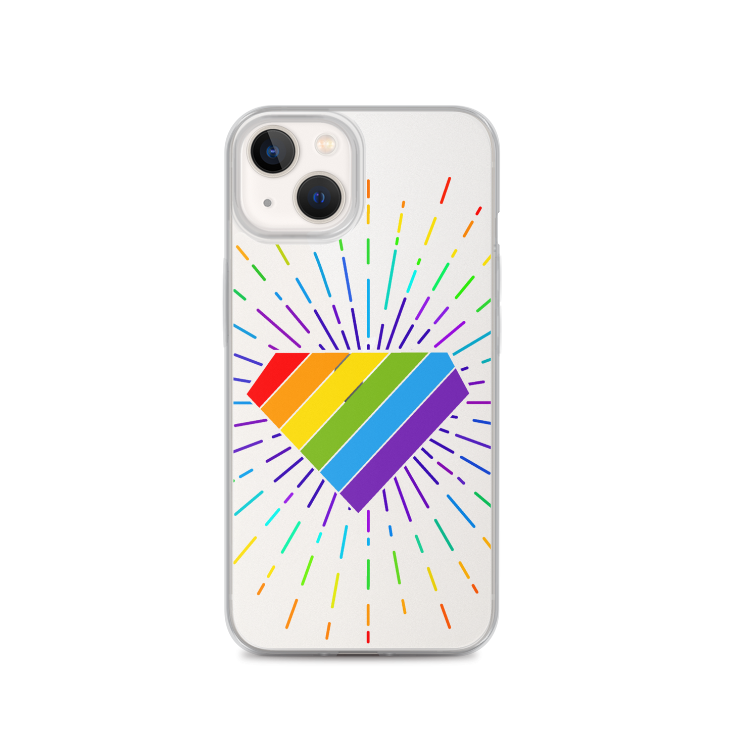 Ruby Pride Burst Clear Case for iPhone