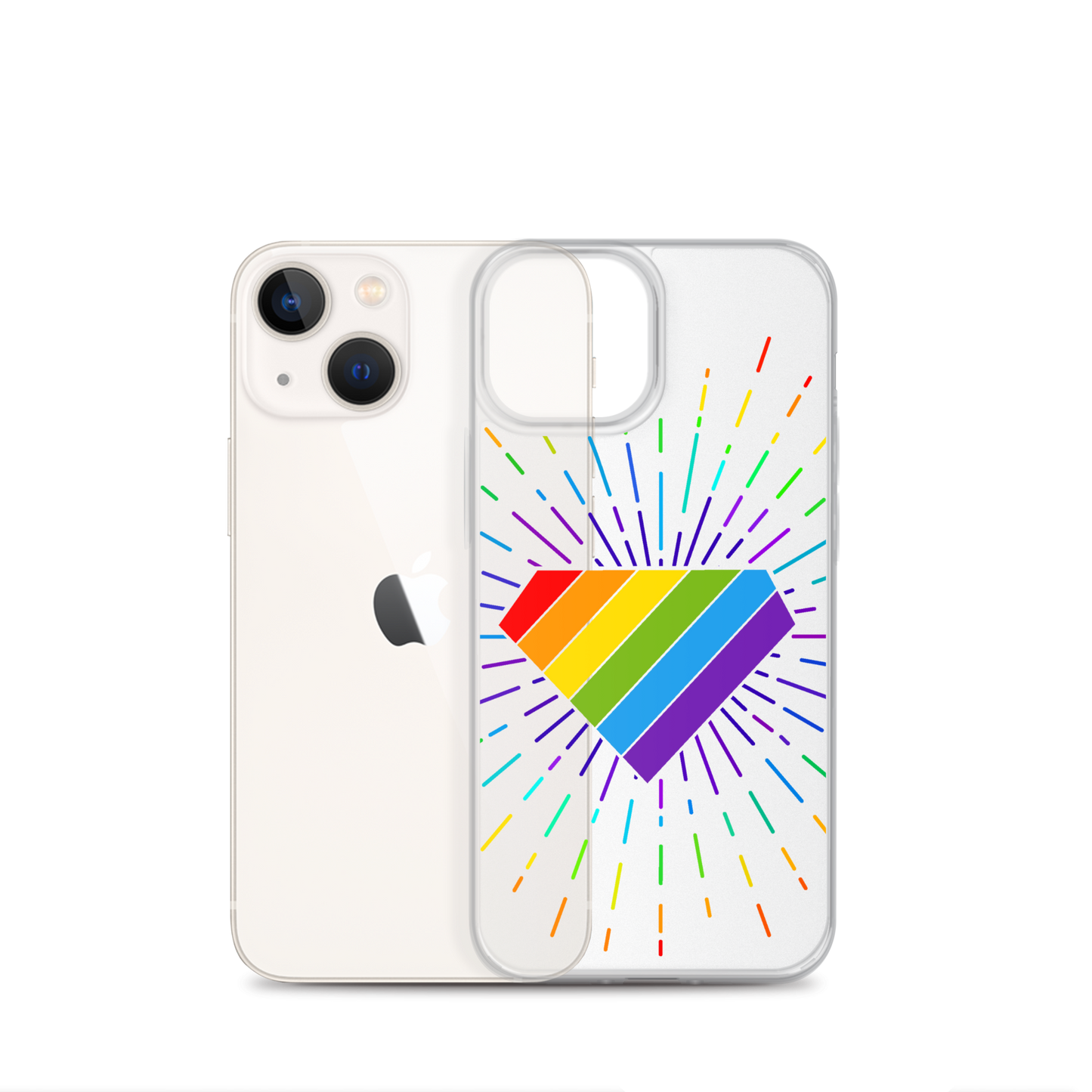 Ruby Pride Burst Clear Case for iPhone