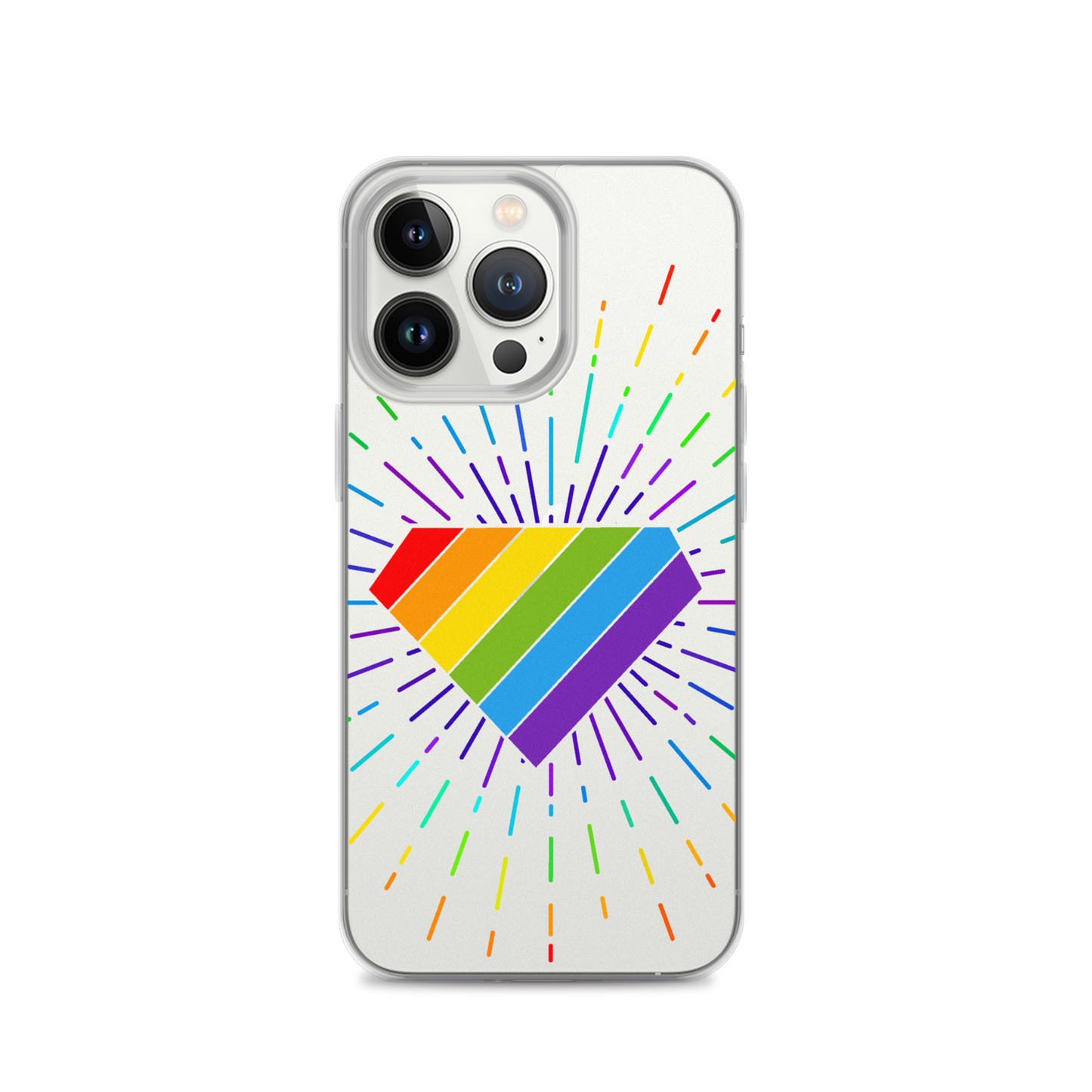 Ruby Pride Burst Clear Case for iPhone