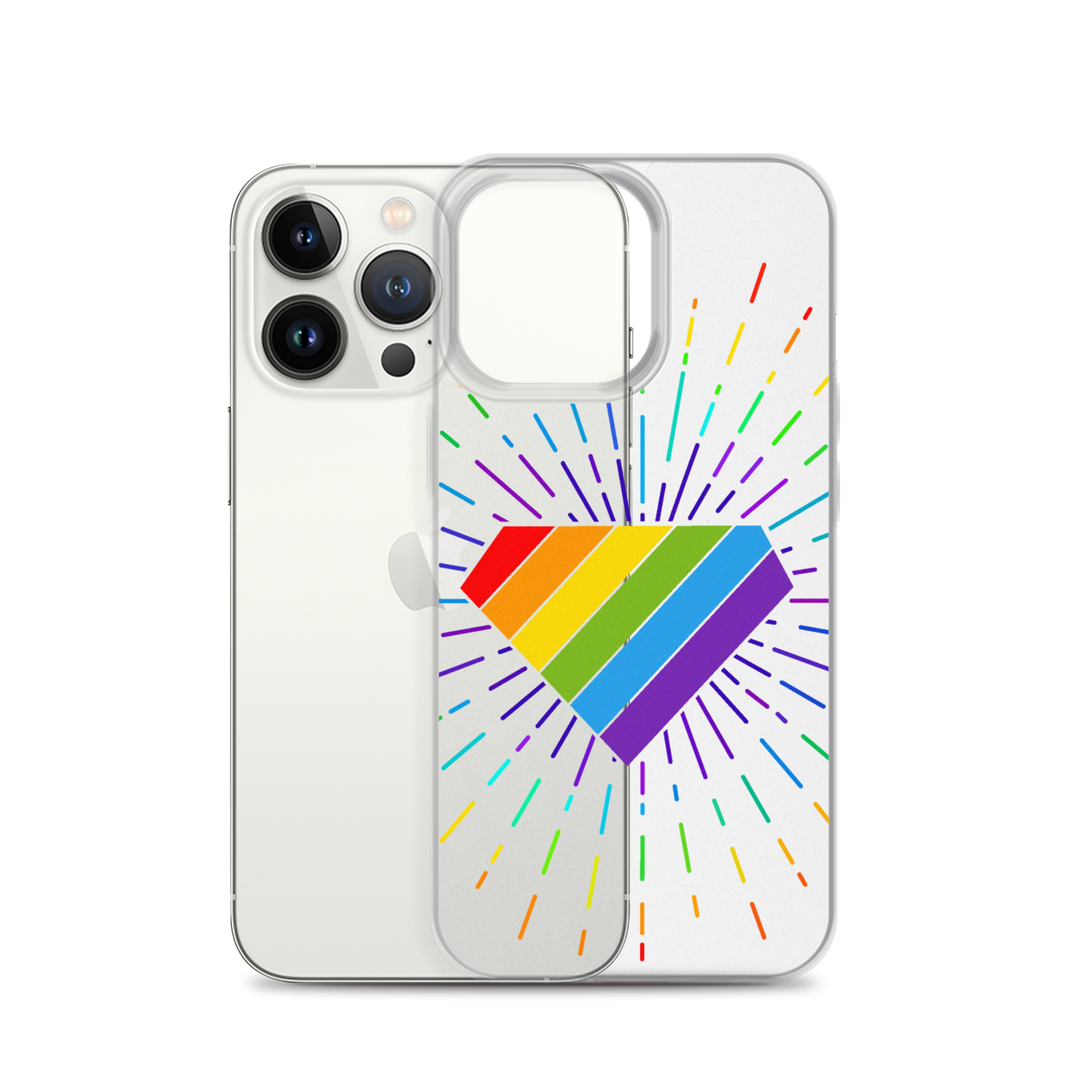 Ruby Pride Burst Clear Case for iPhone