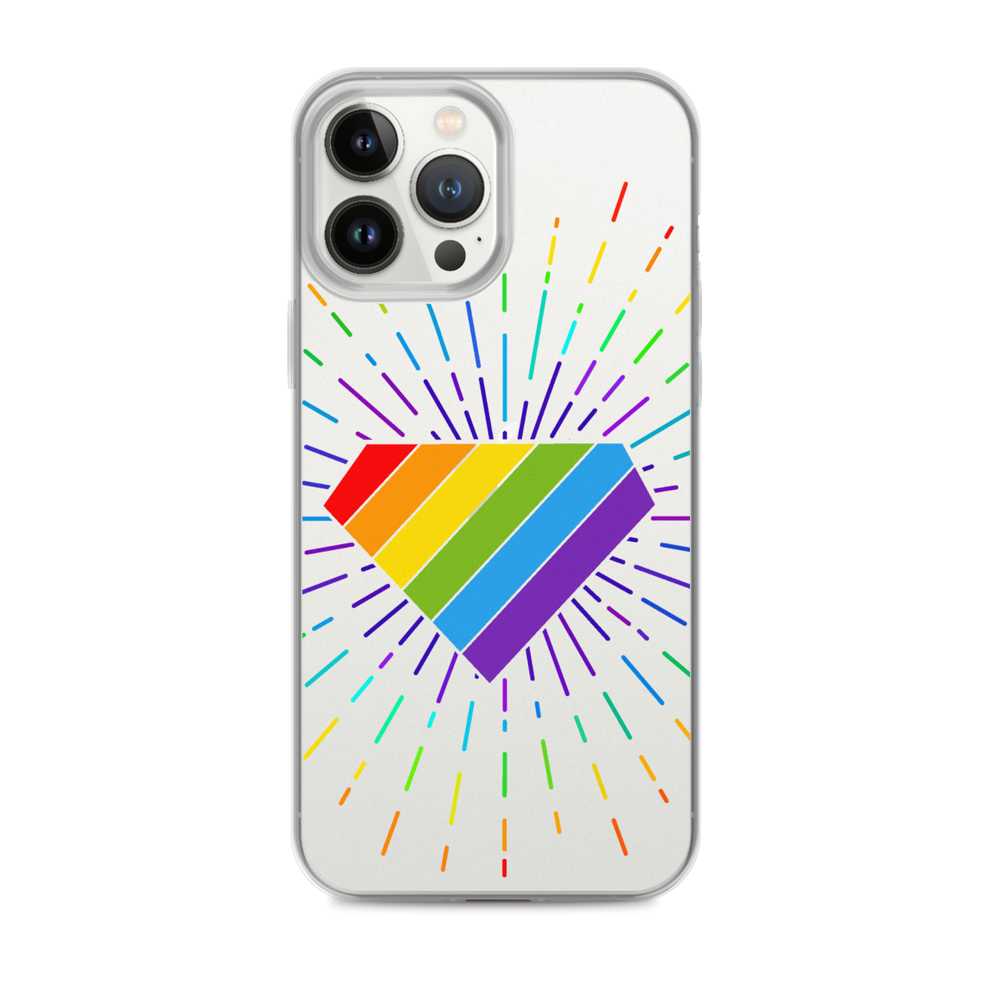 Ruby Pride Burst Clear Case for iPhone