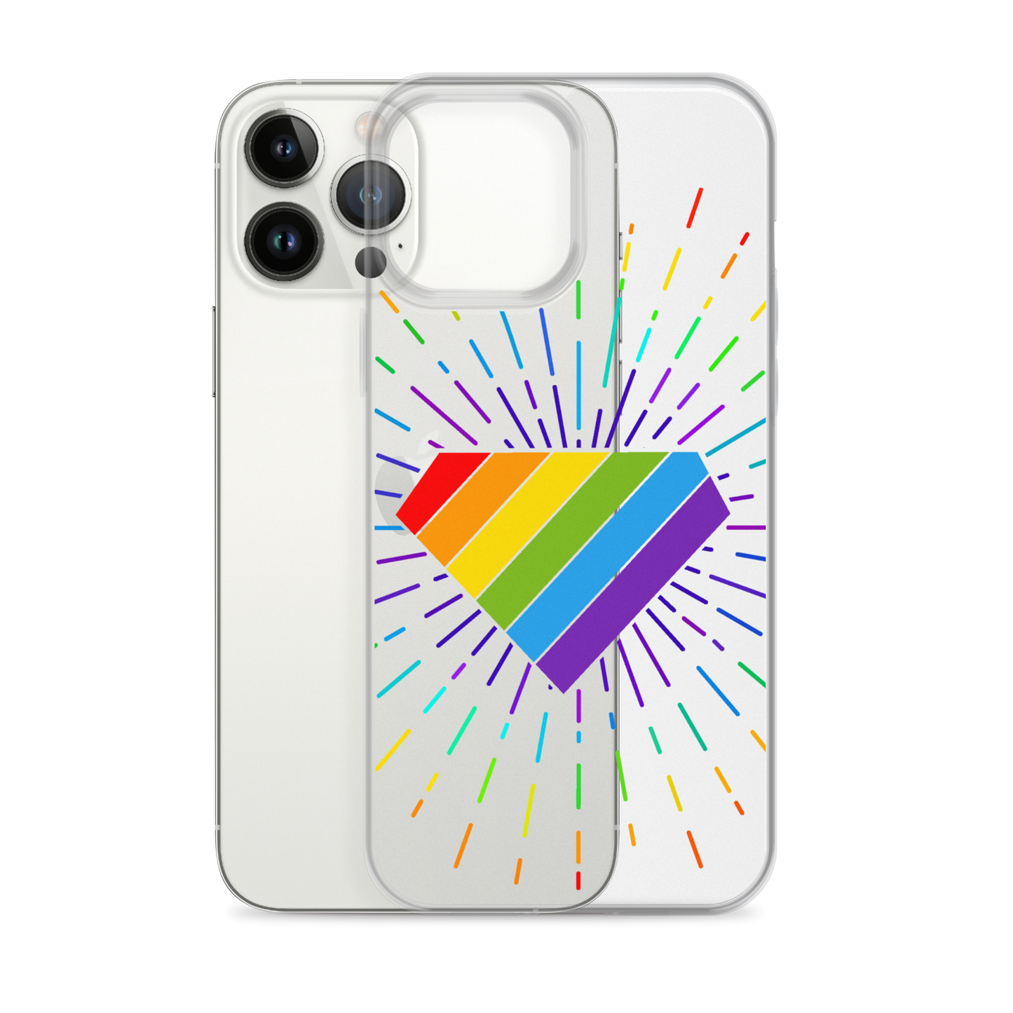 Ruby Pride Burst Clear Case for iPhone