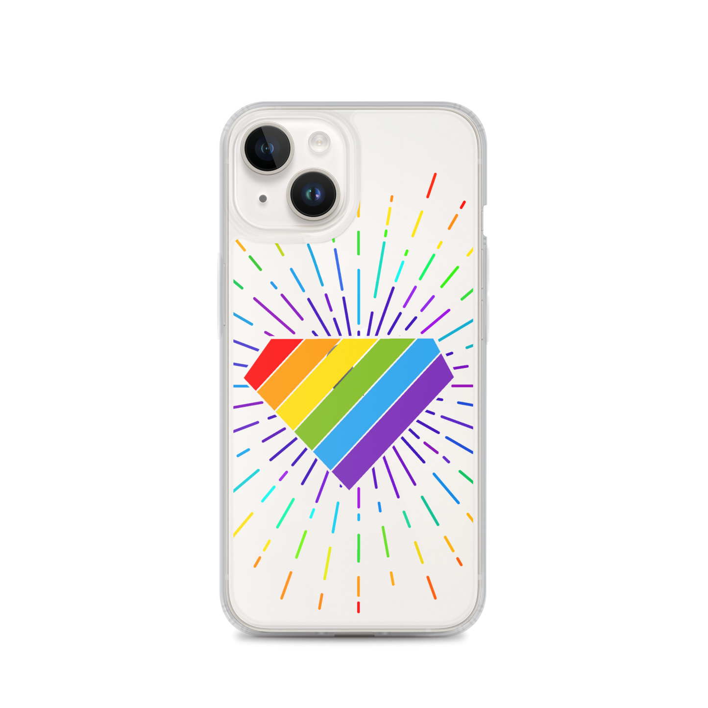 Ruby Pride Burst Clear Case for iPhone