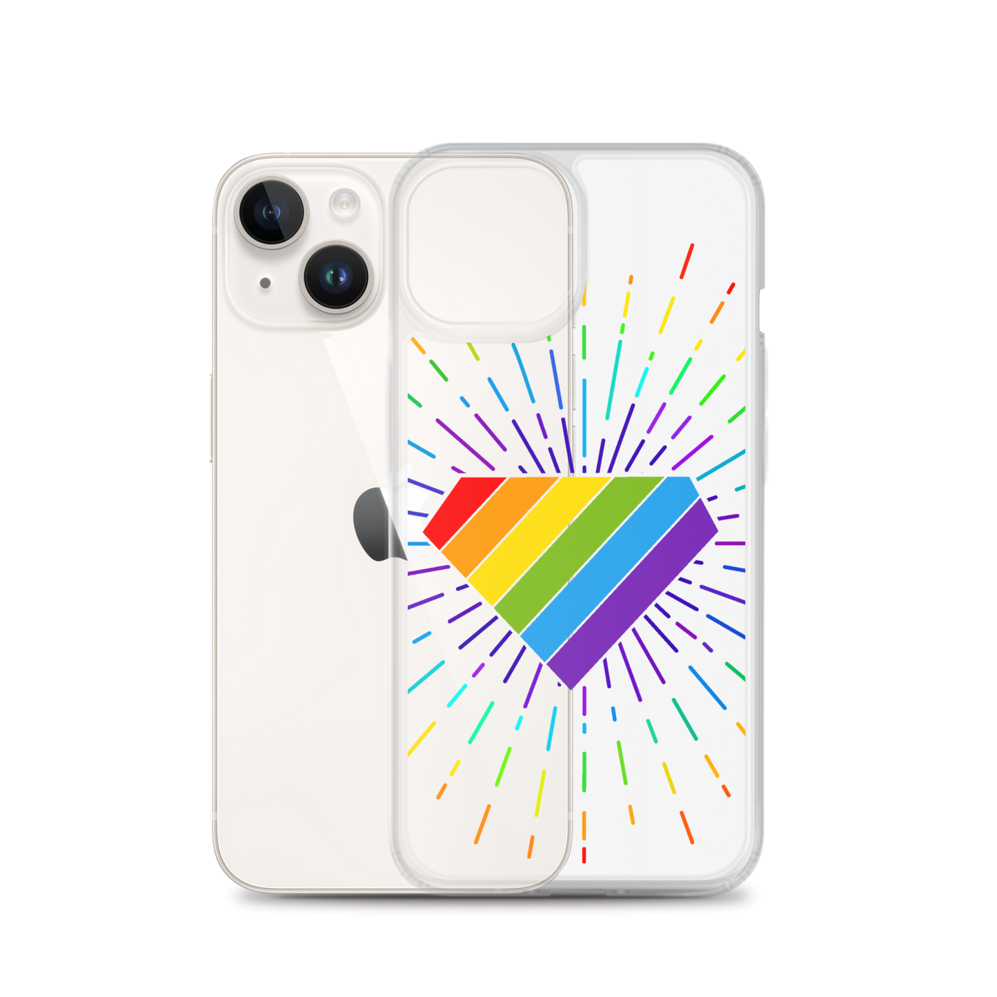 Ruby Pride Burst Clear Case for iPhone