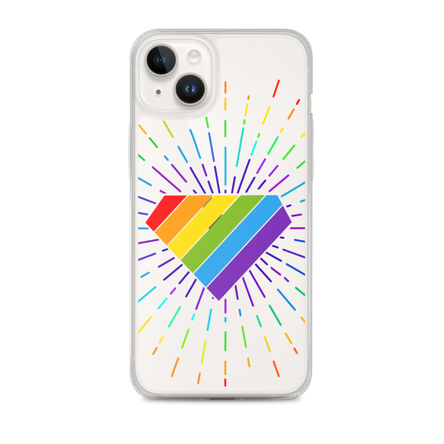 Ruby Pride Burst Clear Case for iPhone