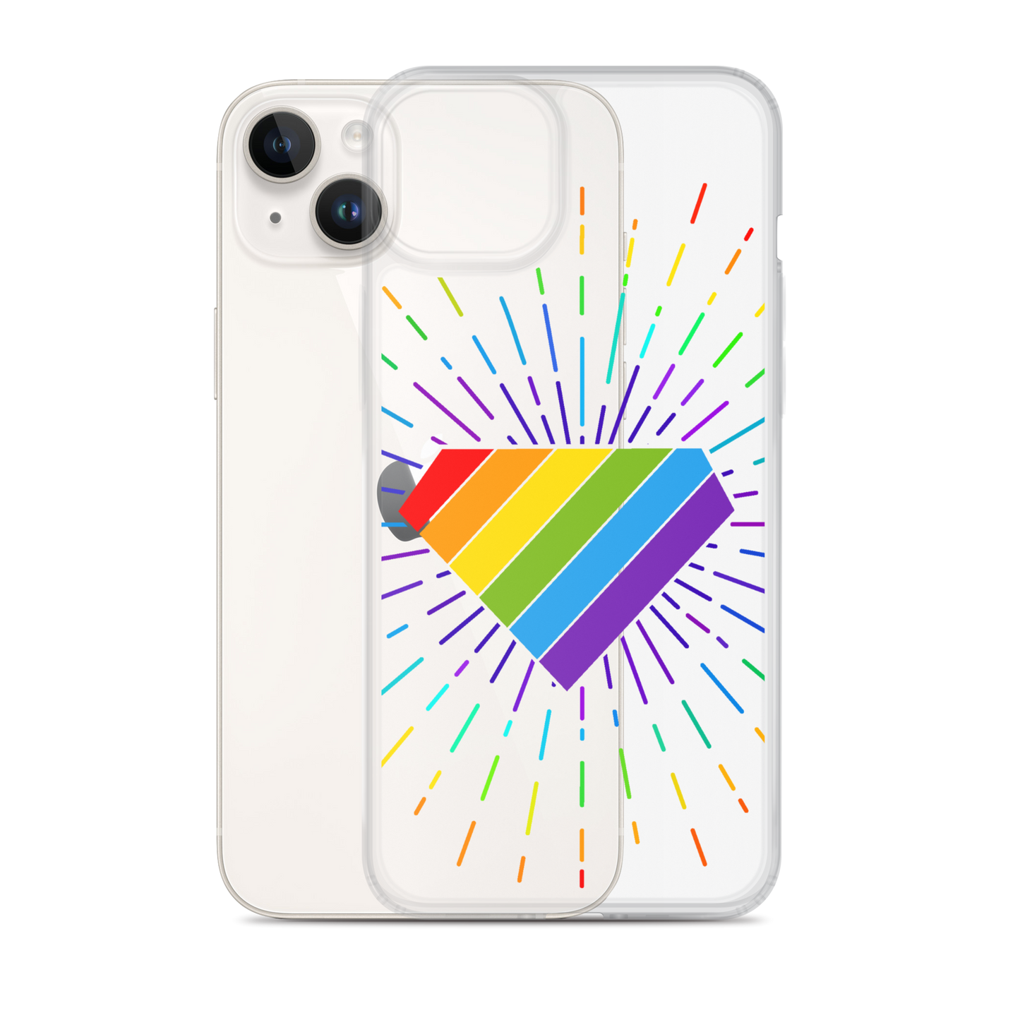 Ruby Pride Burst Clear Case for iPhone