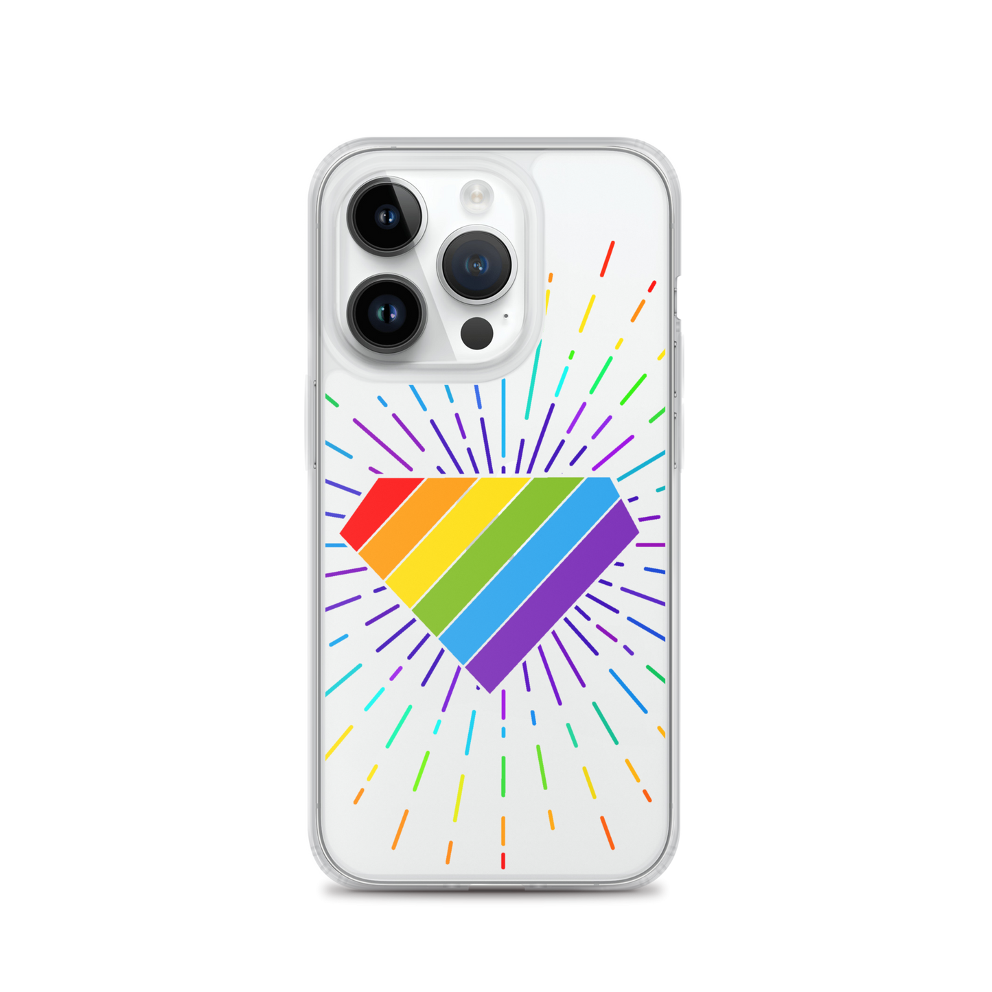 Ruby Pride Burst Clear Case for iPhone