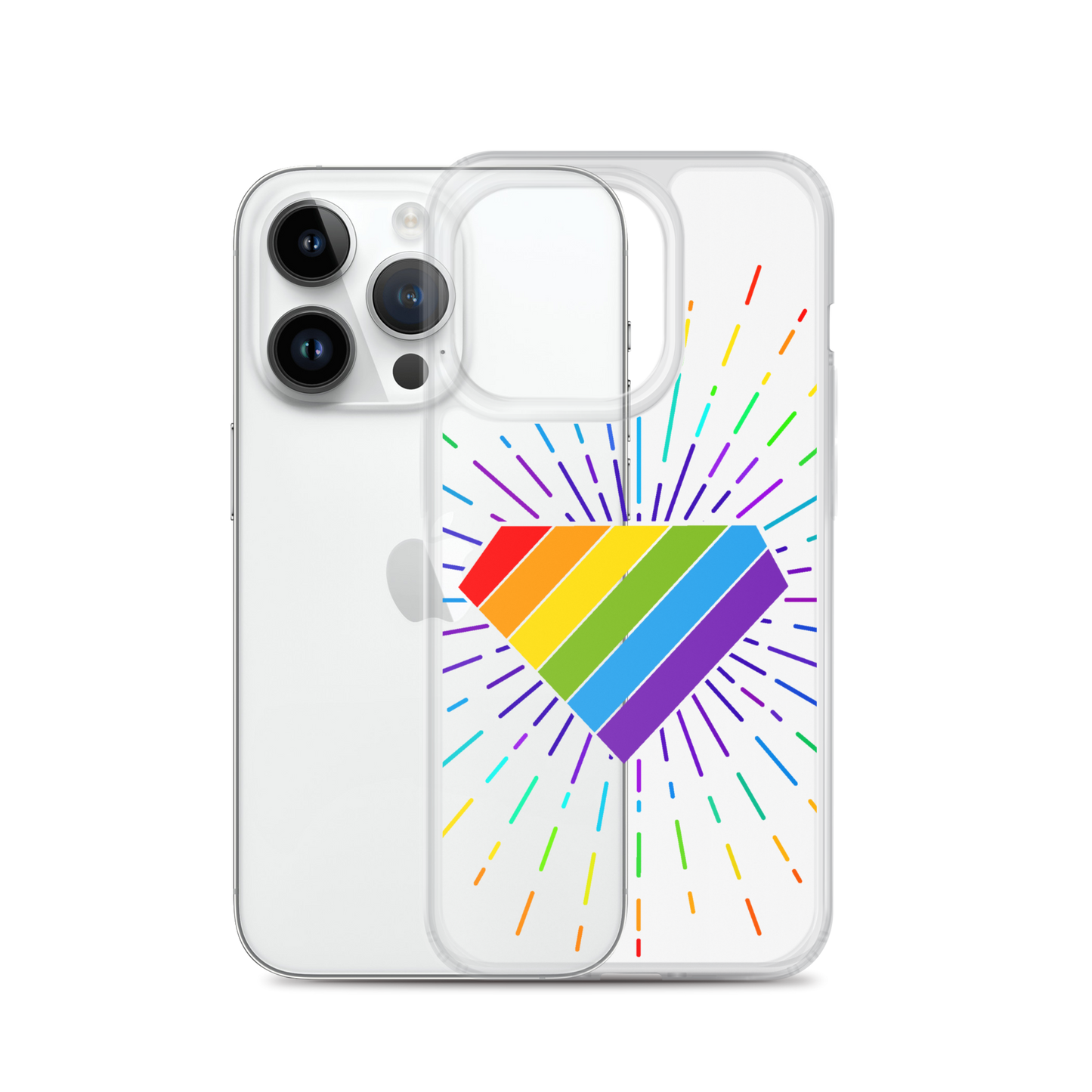 Ruby Pride Burst Clear Case for iPhone