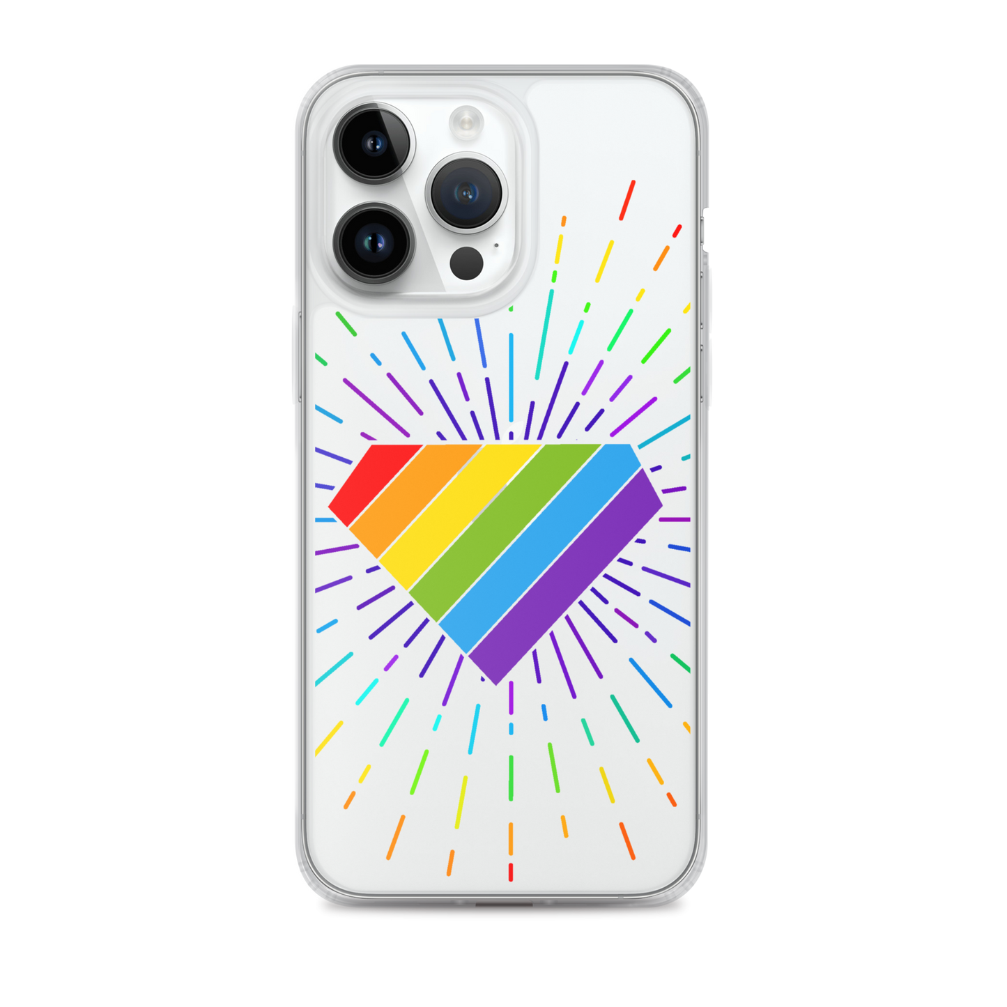 Ruby Pride Burst Clear Case for iPhone