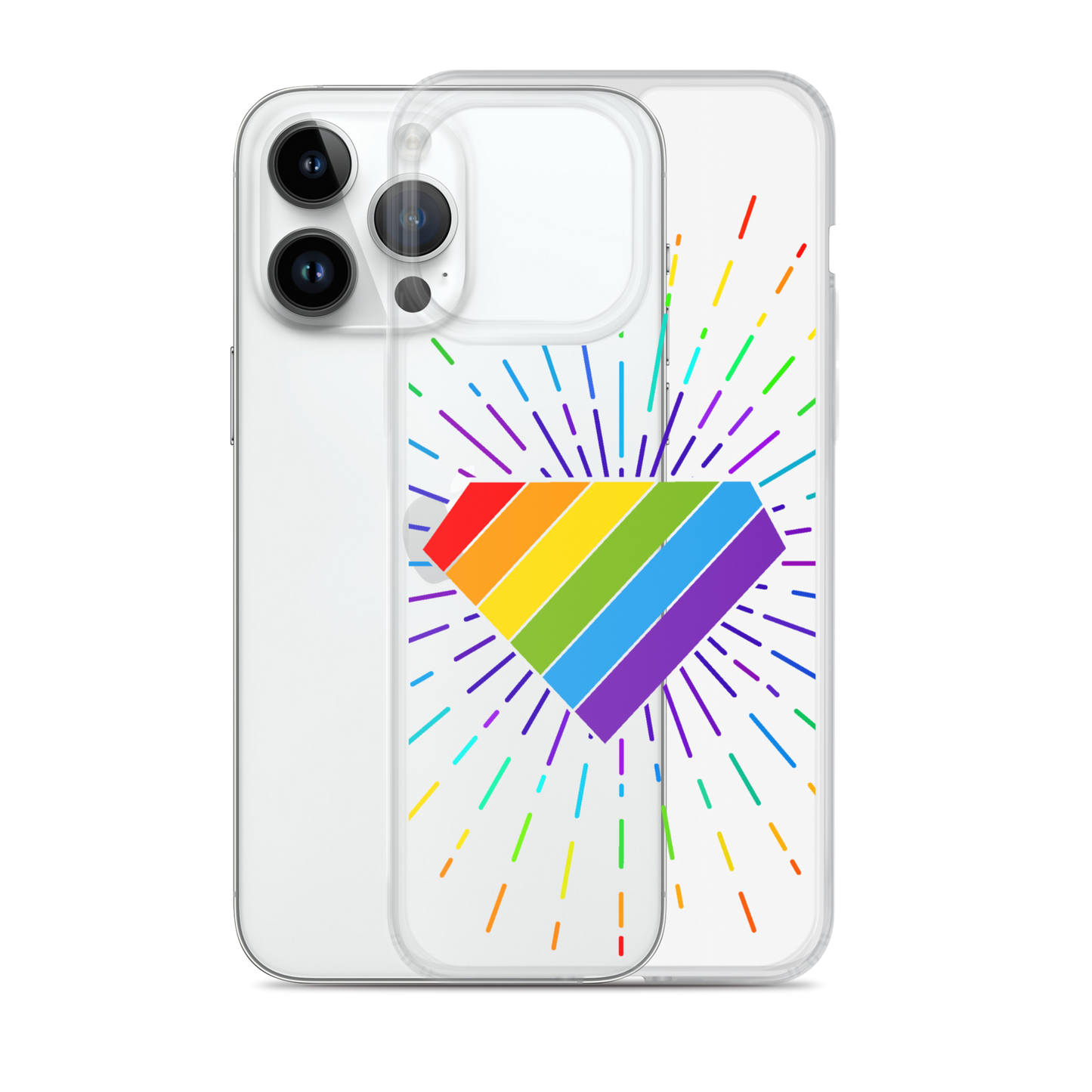 Ruby Pride Burst Clear Case for iPhone