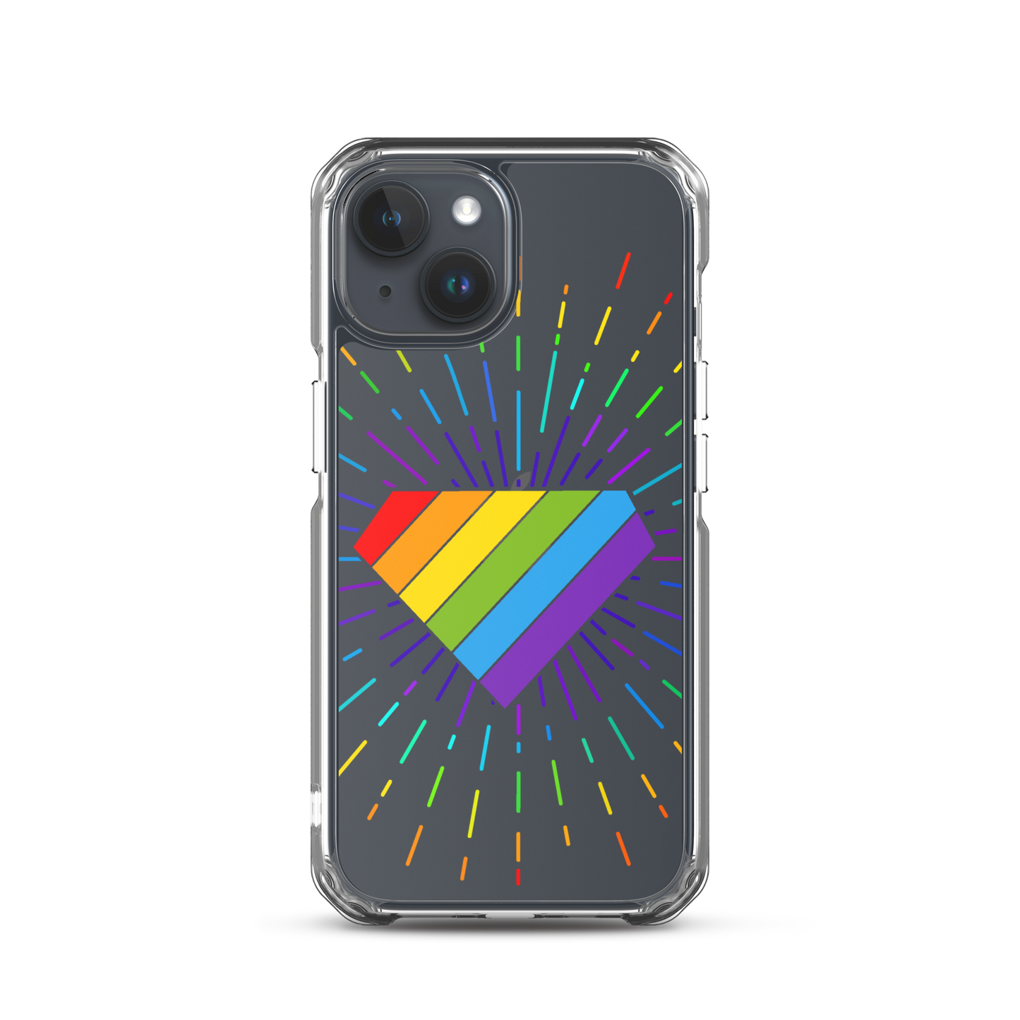 Ruby Pride Burst Clear Case for iPhone