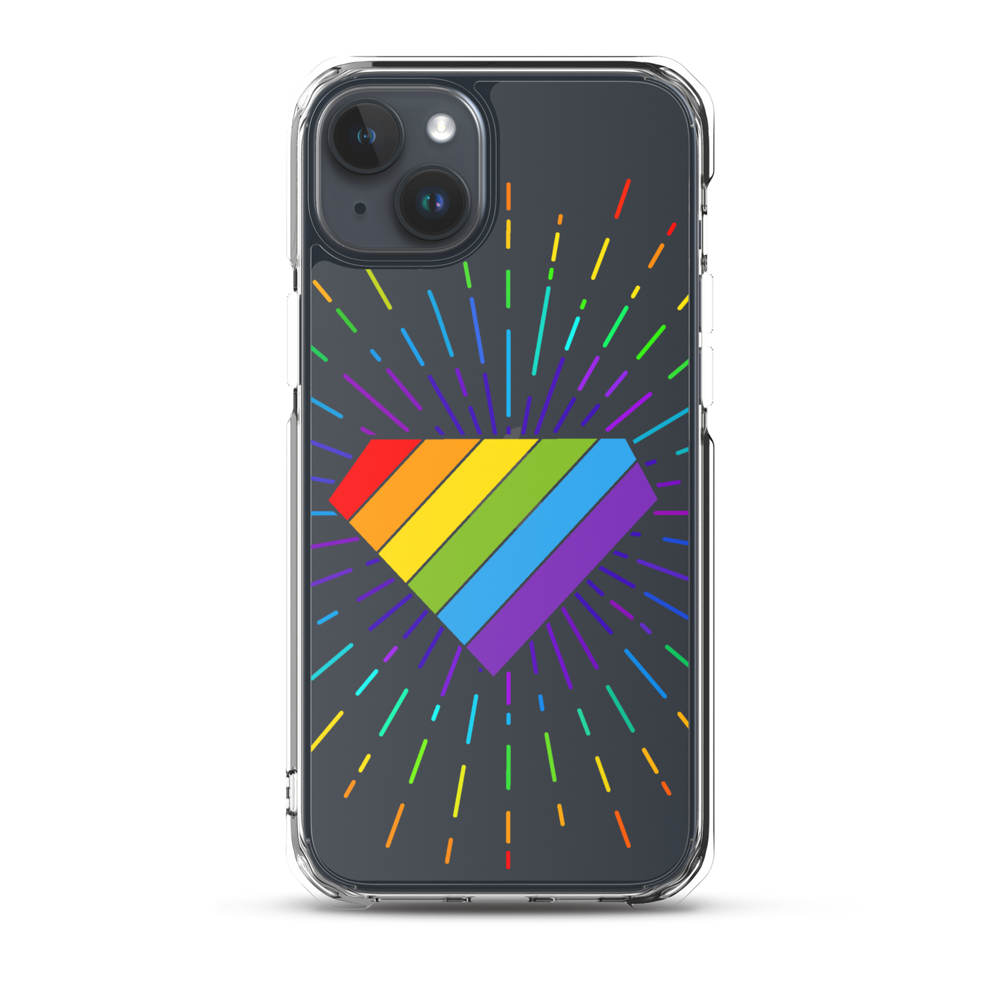 Ruby Pride Burst Clear Case for iPhone