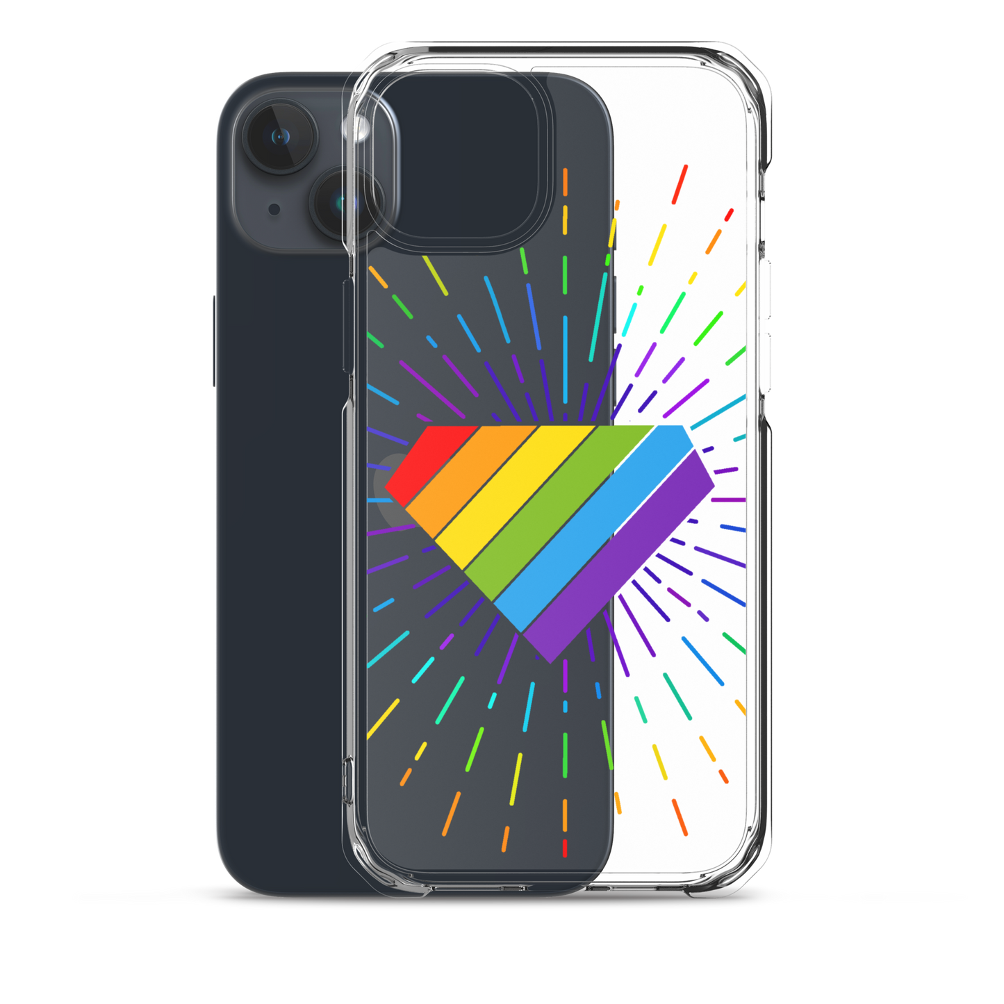 Ruby Pride Burst Clear Case for iPhone
