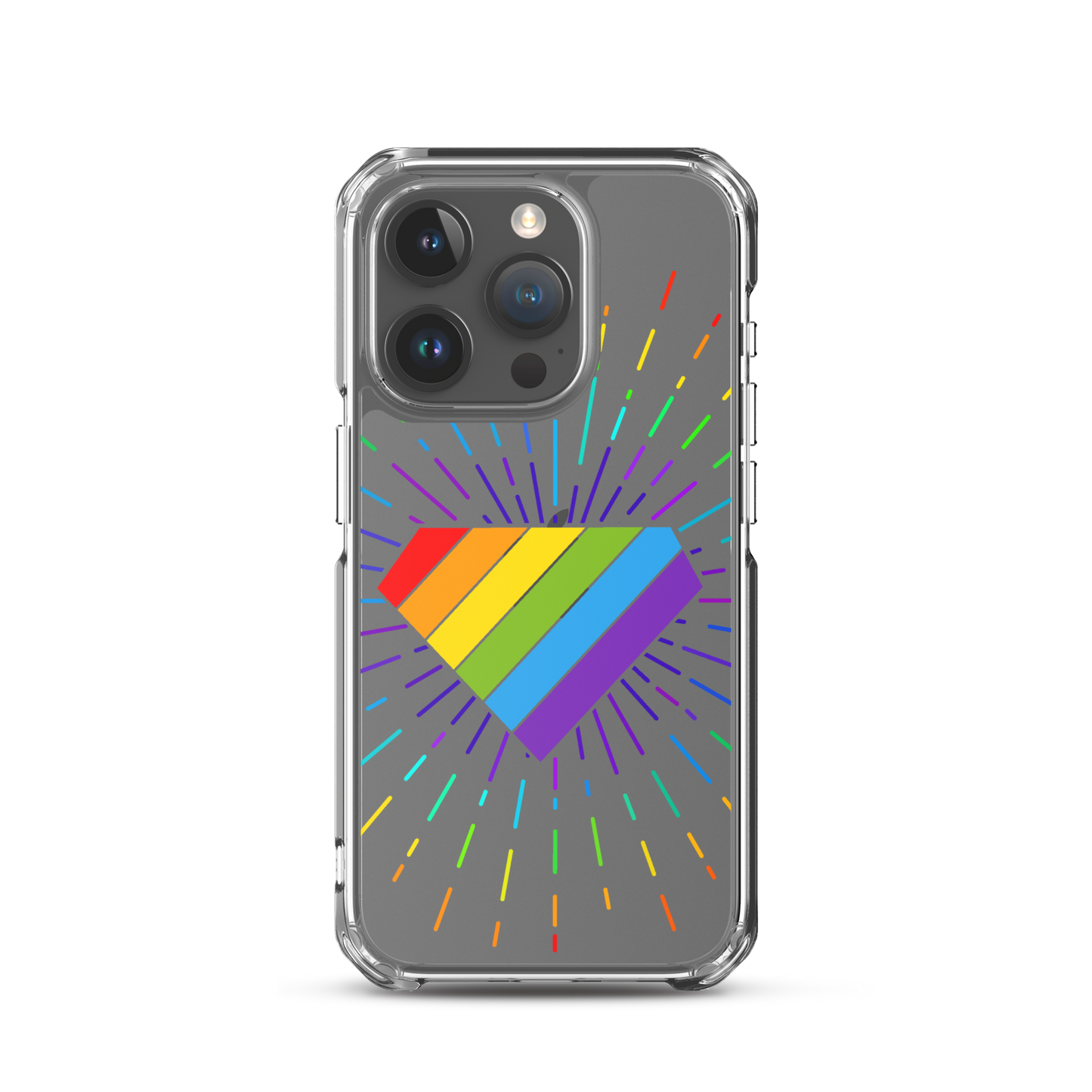 Ruby Pride Burst Clear Case for iPhone