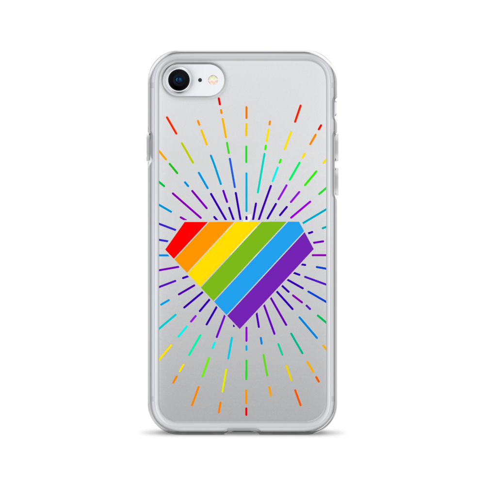Ruby Pride Burst Clear Case for iPhone