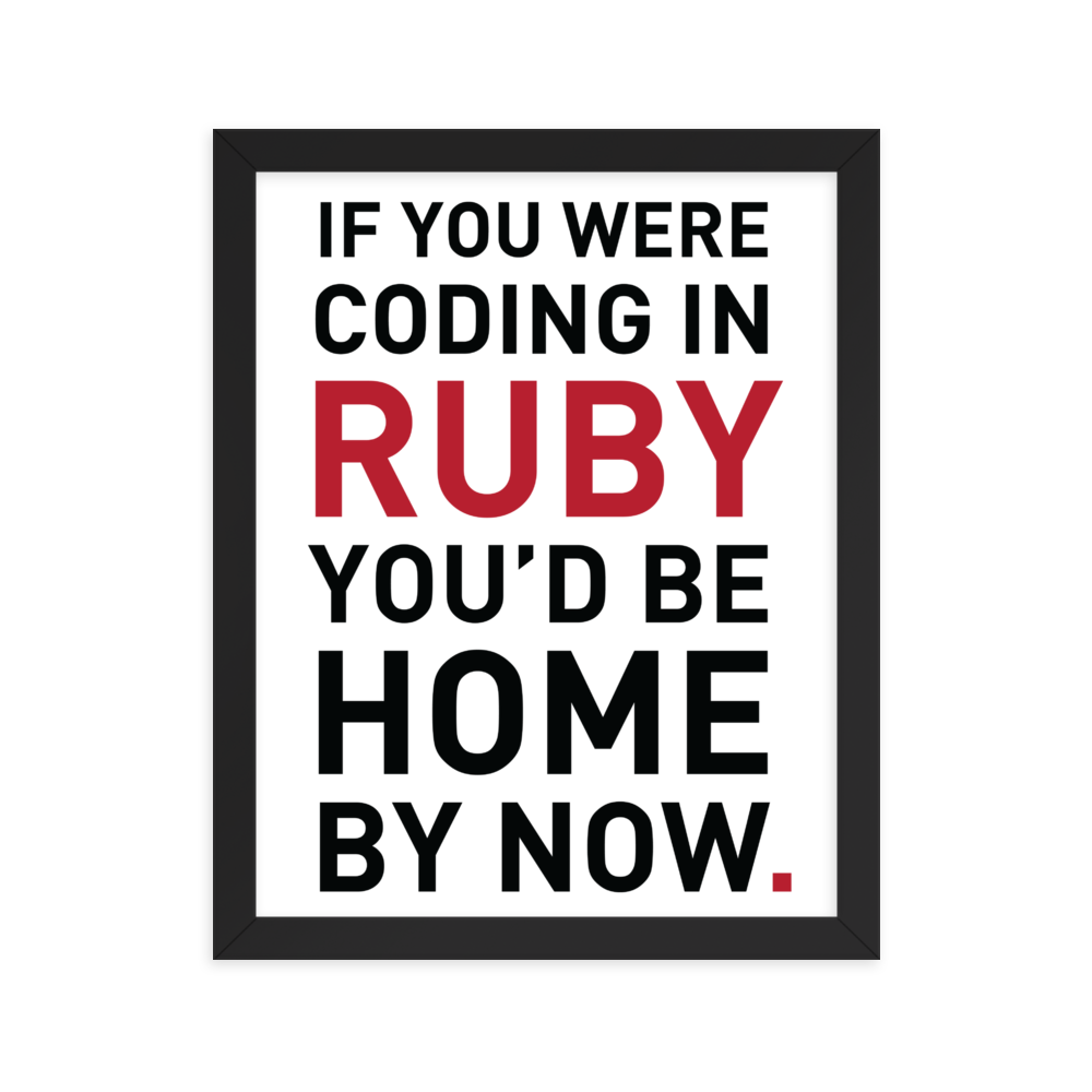 Ruby Home Framed Poster