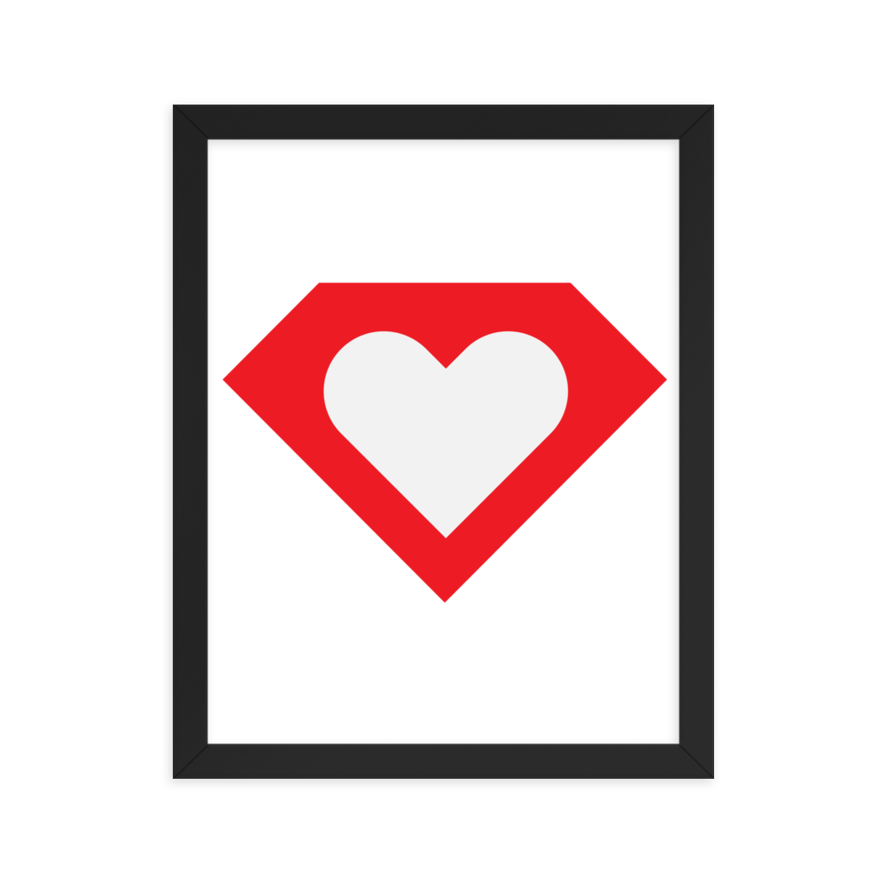 Ruby Heart Framed Poster
