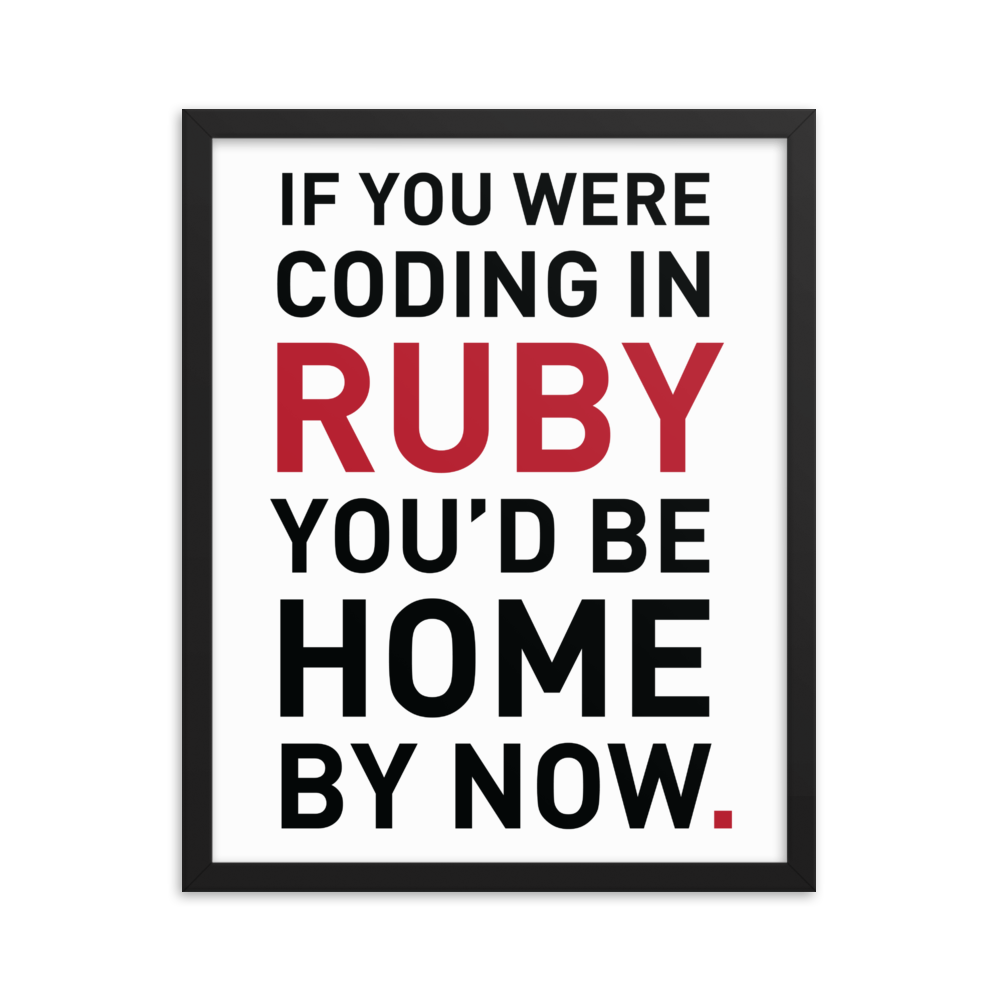 Ruby Home Framed Poster