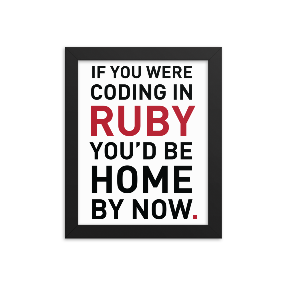 Ruby Home Framed Poster