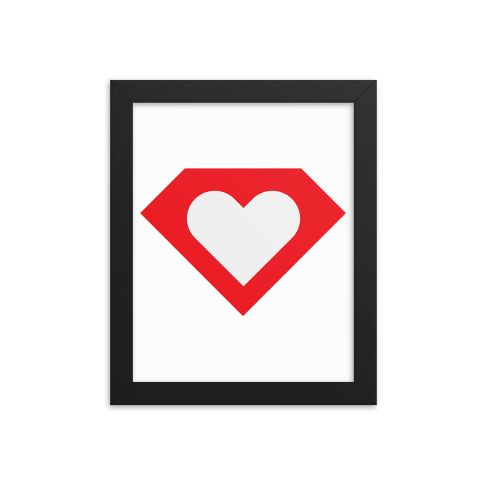 Ruby Heart Framed Poster