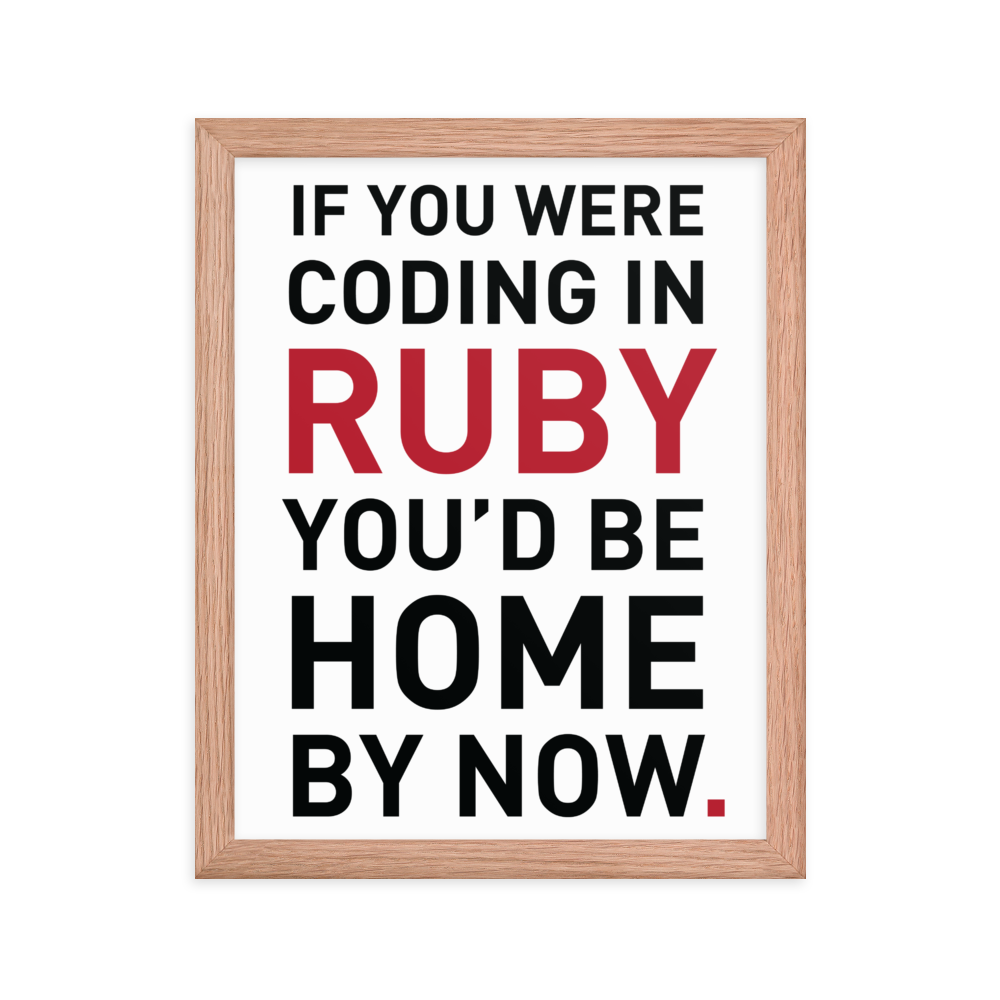 Ruby Home Framed Poster