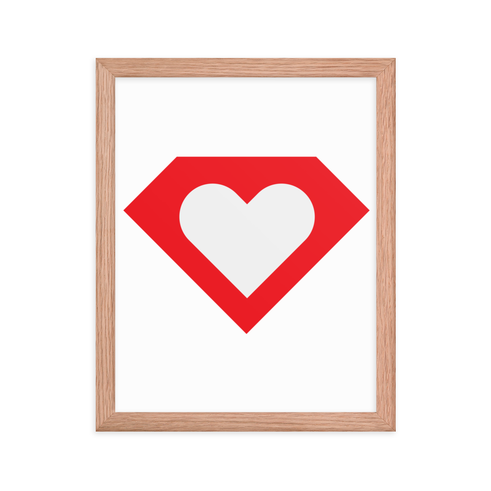 Ruby Heart Framed Poster