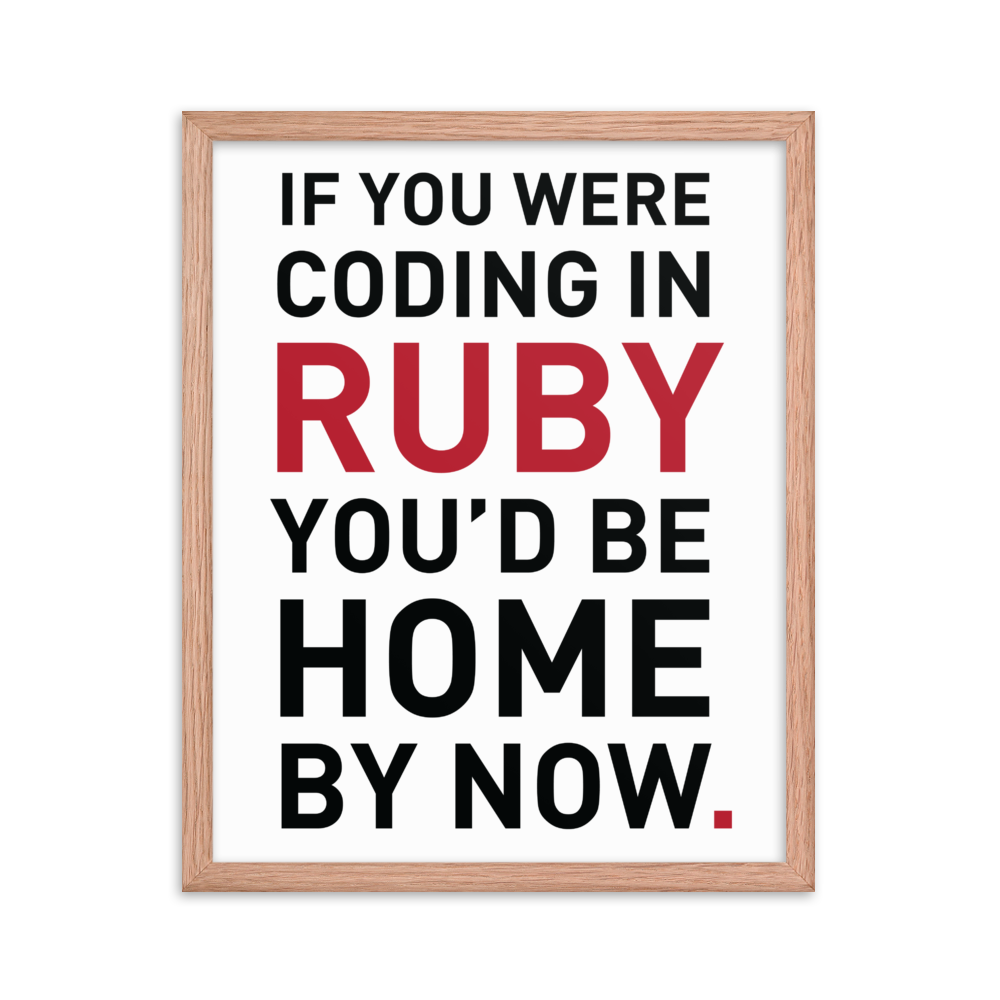 Ruby Home Framed Poster