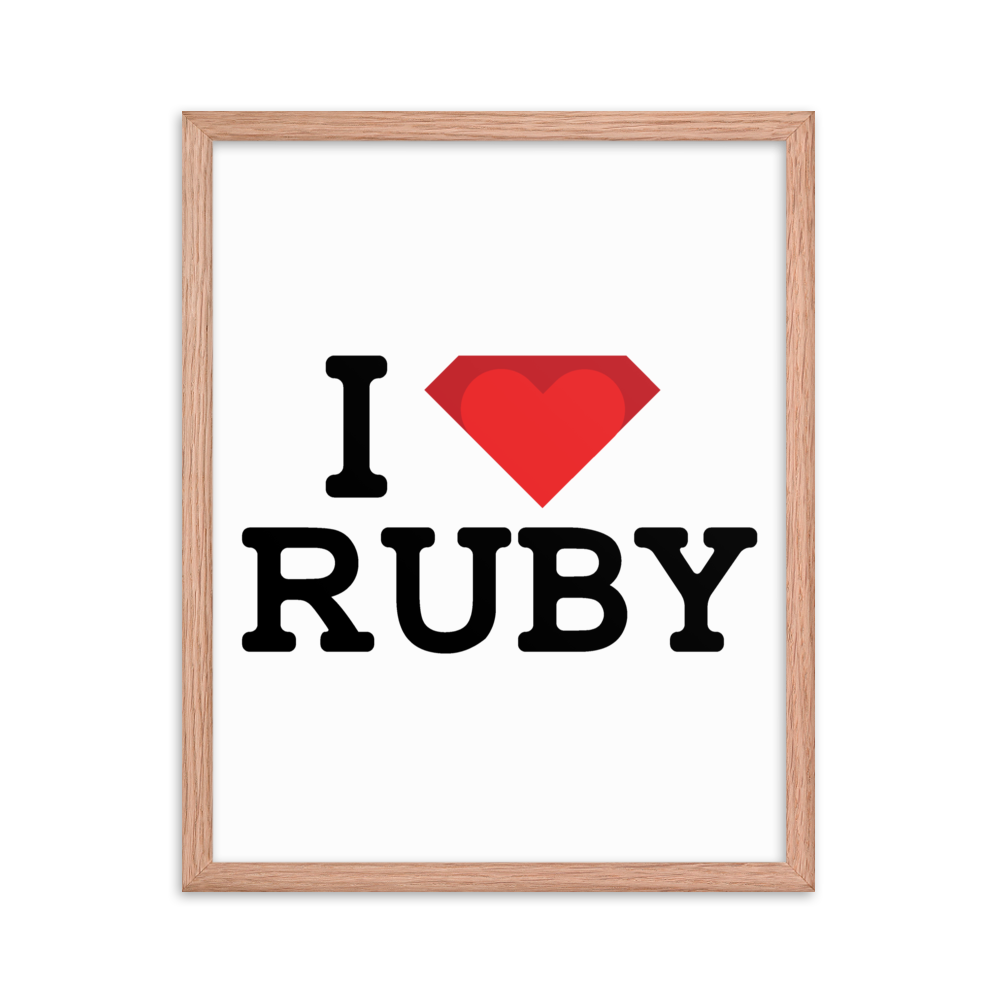 I Love Ruby Framed Poster