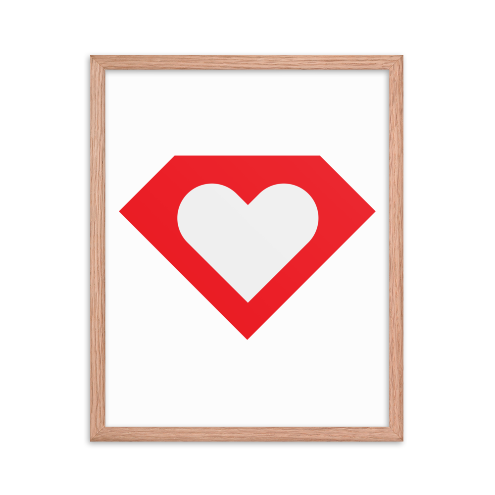 Ruby Heart Framed Poster
