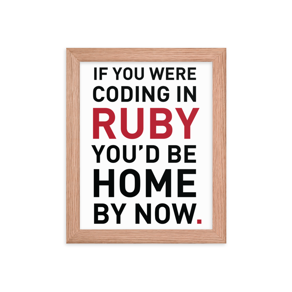 Ruby Home Framed Poster