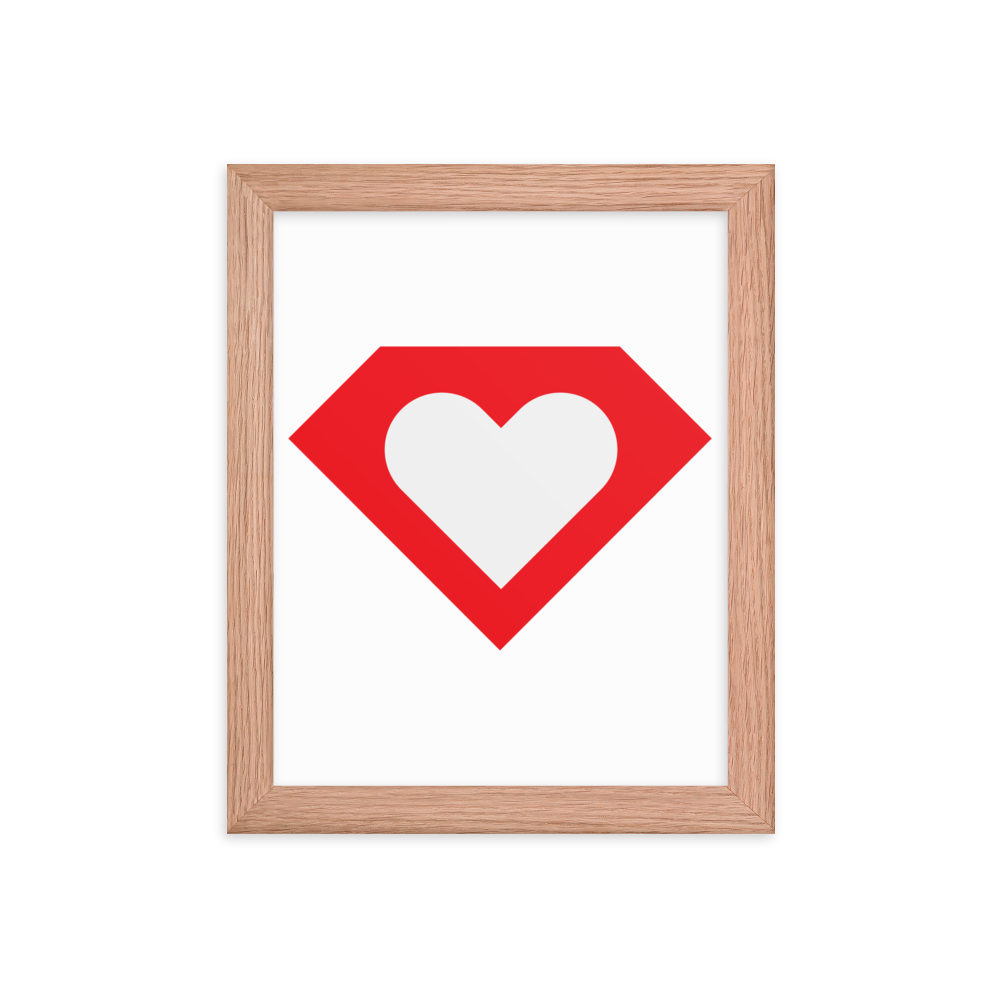Ruby Heart Framed Poster