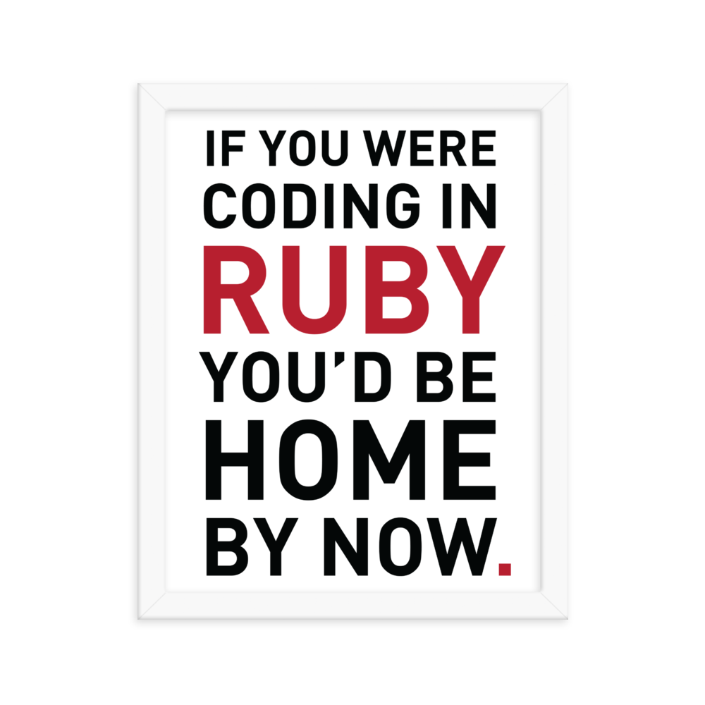 Ruby Home Framed Poster