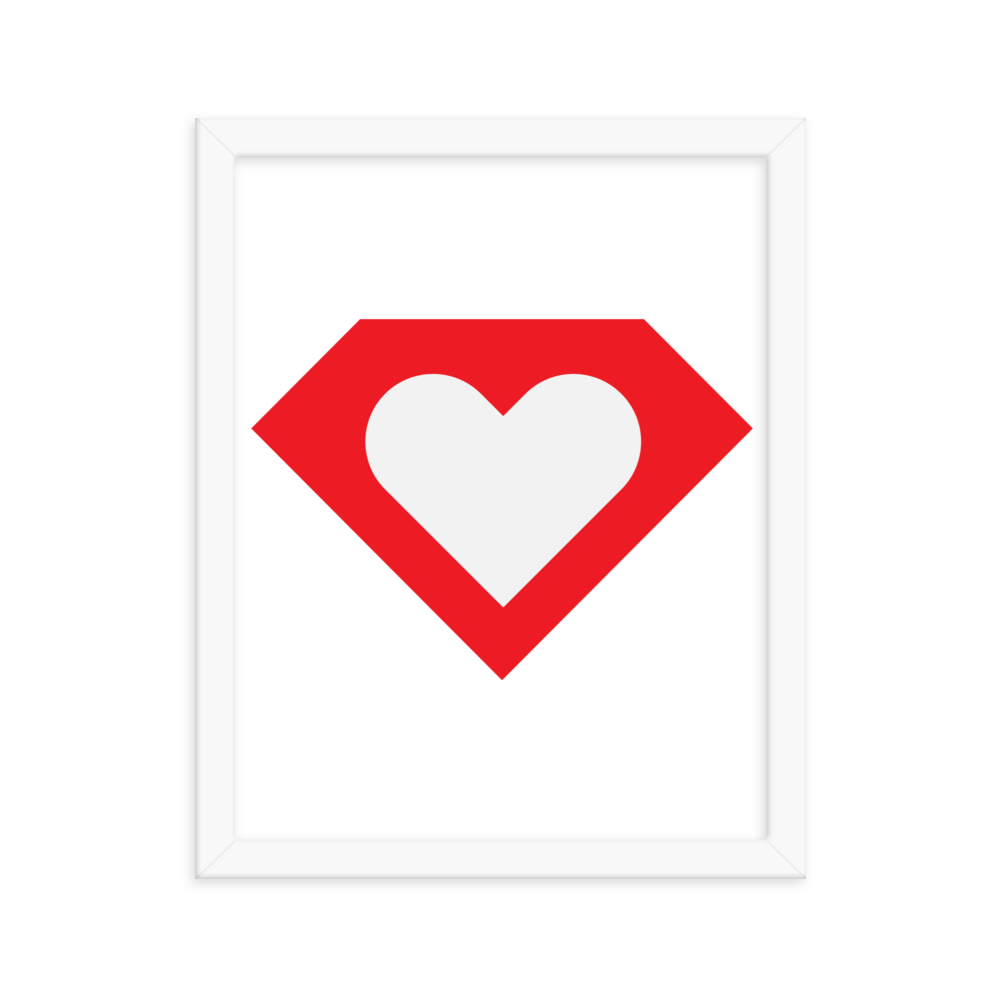 Ruby Heart Framed Poster