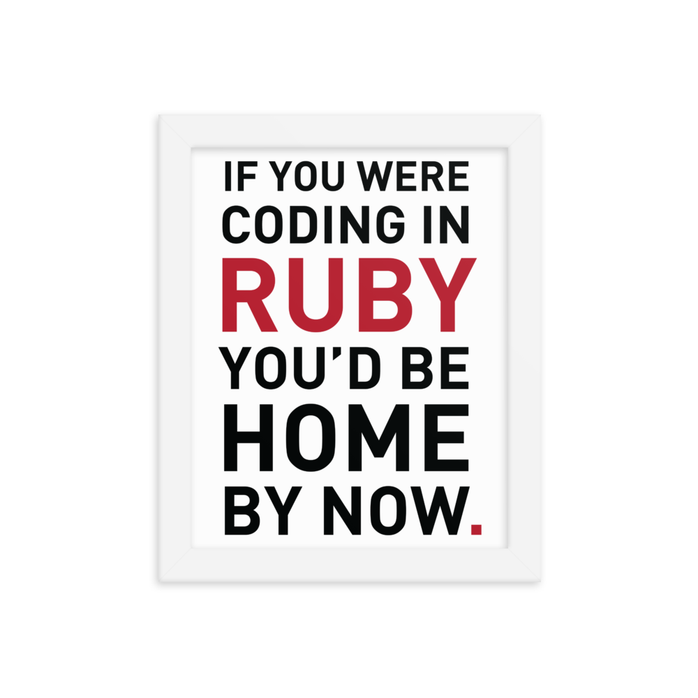 Ruby Home Framed Poster