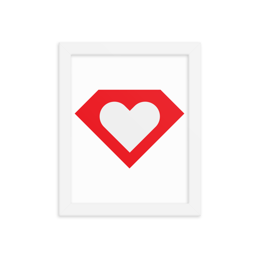 Ruby Heart Framed Poster
