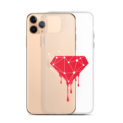 Bleed Ruby Red Clear Case for iPhone