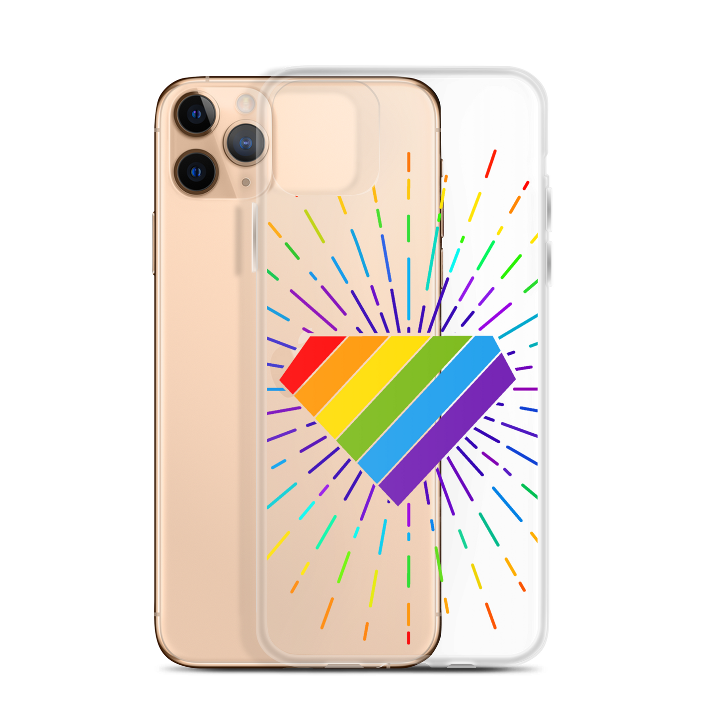 Ruby Pride Burst Clear Case for iPhone