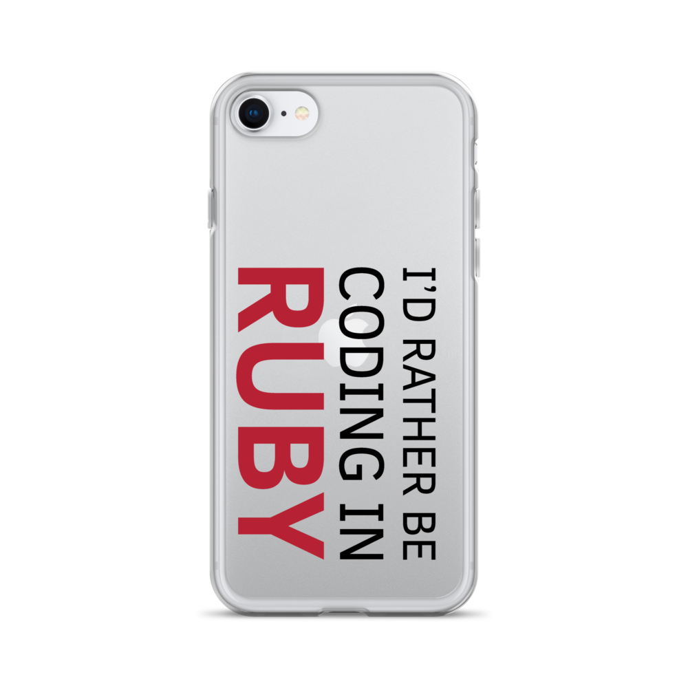I'd Rather Ruby Clear Case for iPhone