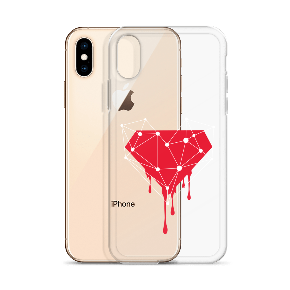 Bleed Ruby Red Clear Case for iPhone