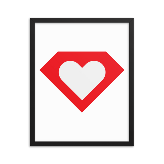 Ruby Heart Framed Poster