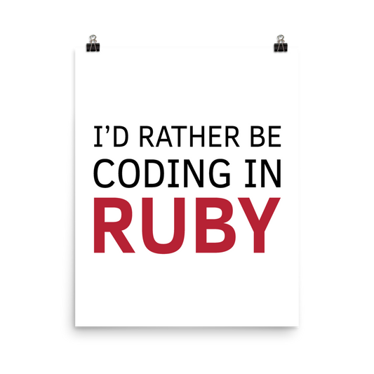 I'd Rather Ruby Poster