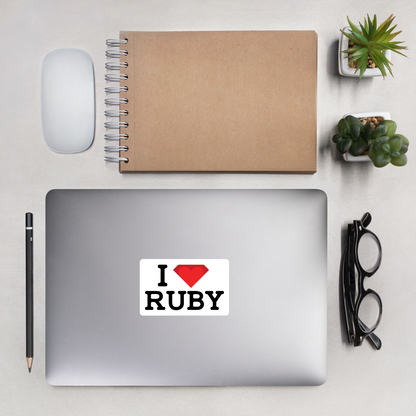 I Love Ruby Sticker