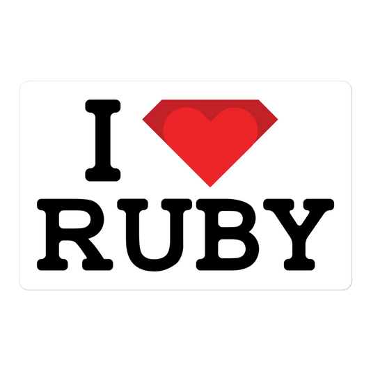 I Love Ruby Sticker